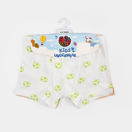 Boys Cotton Jersey  Boxer-Basic & AOP-White.Beige