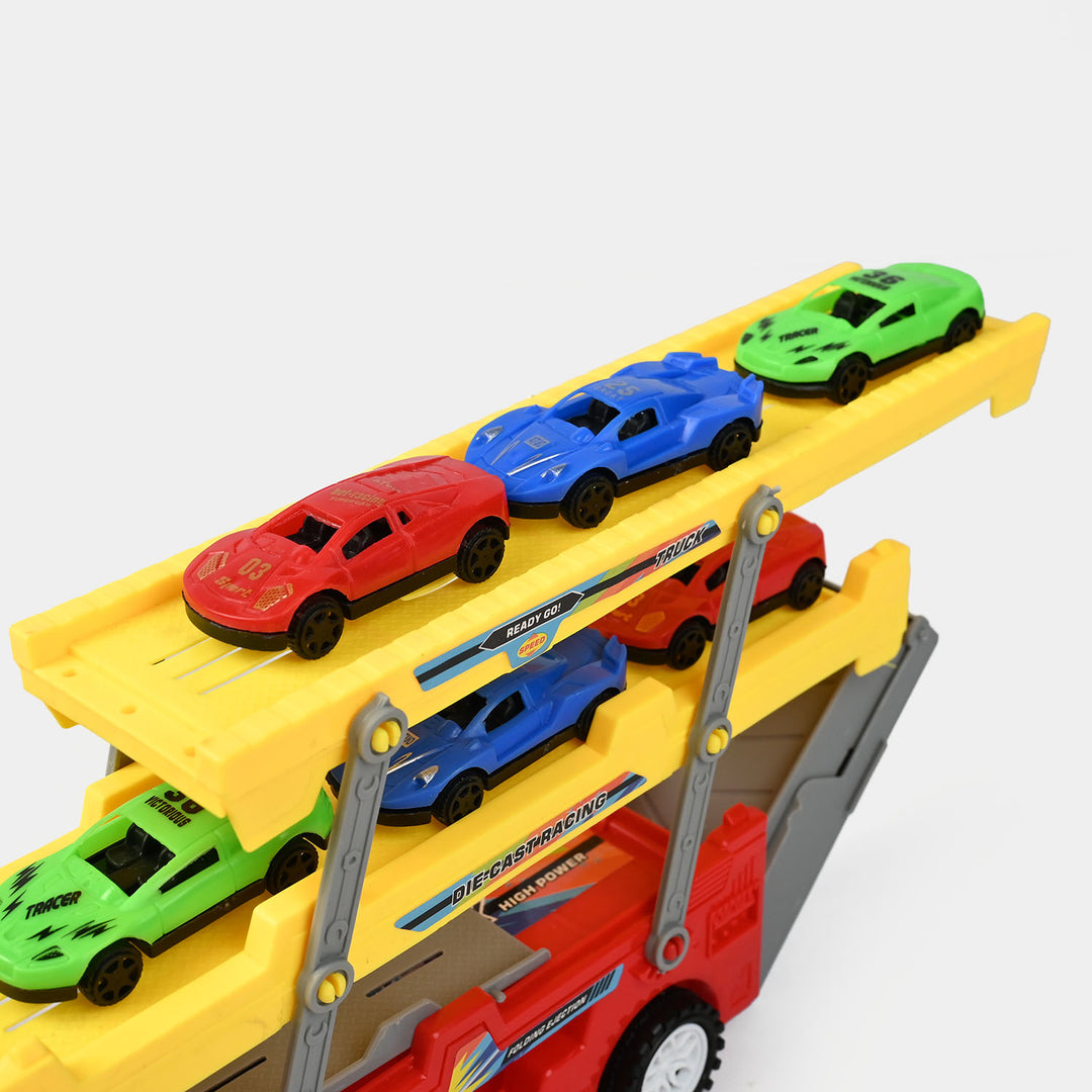 Track Truck Racing Series – Folding Ejection Storage Truck Toy Set for Kids