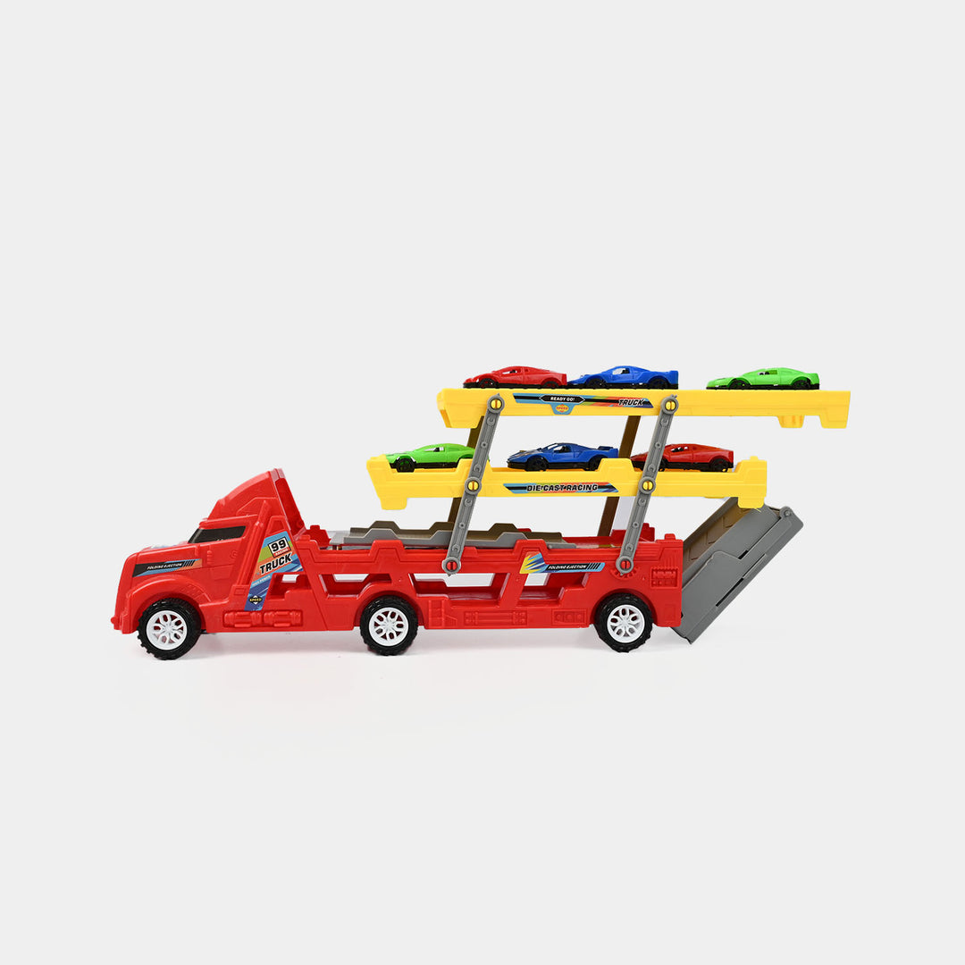 Track Truck Racing Series – Folding Ejection Storage Truck Toy Set for Kids