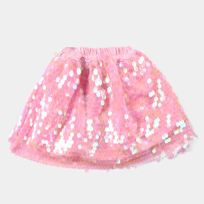 Infant Girls Sequence Skirt Stars-Pink