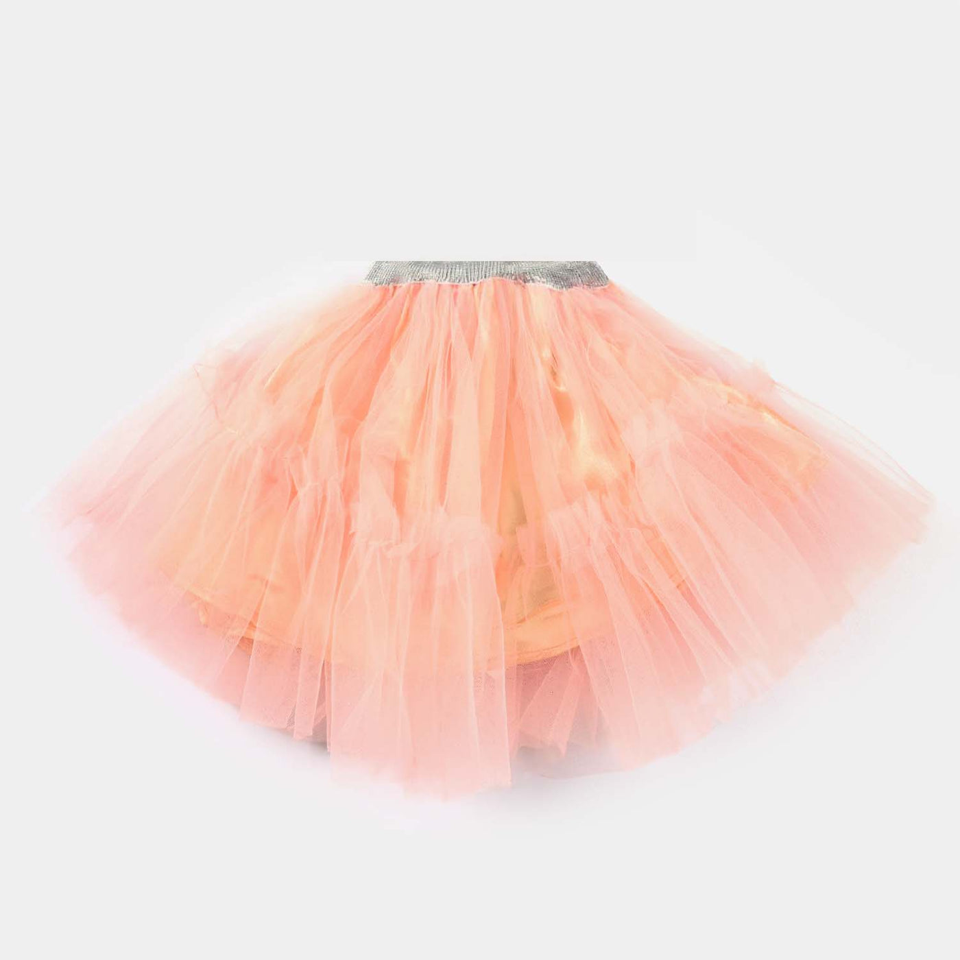 Infant Girls Net Skirt Two Layered-Peach