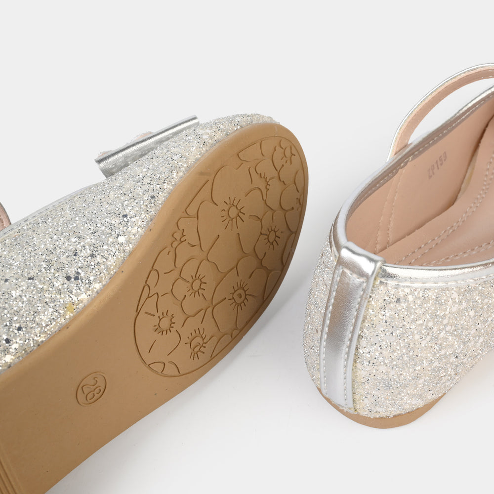 Girls Pumps ZP-164-SILVER
