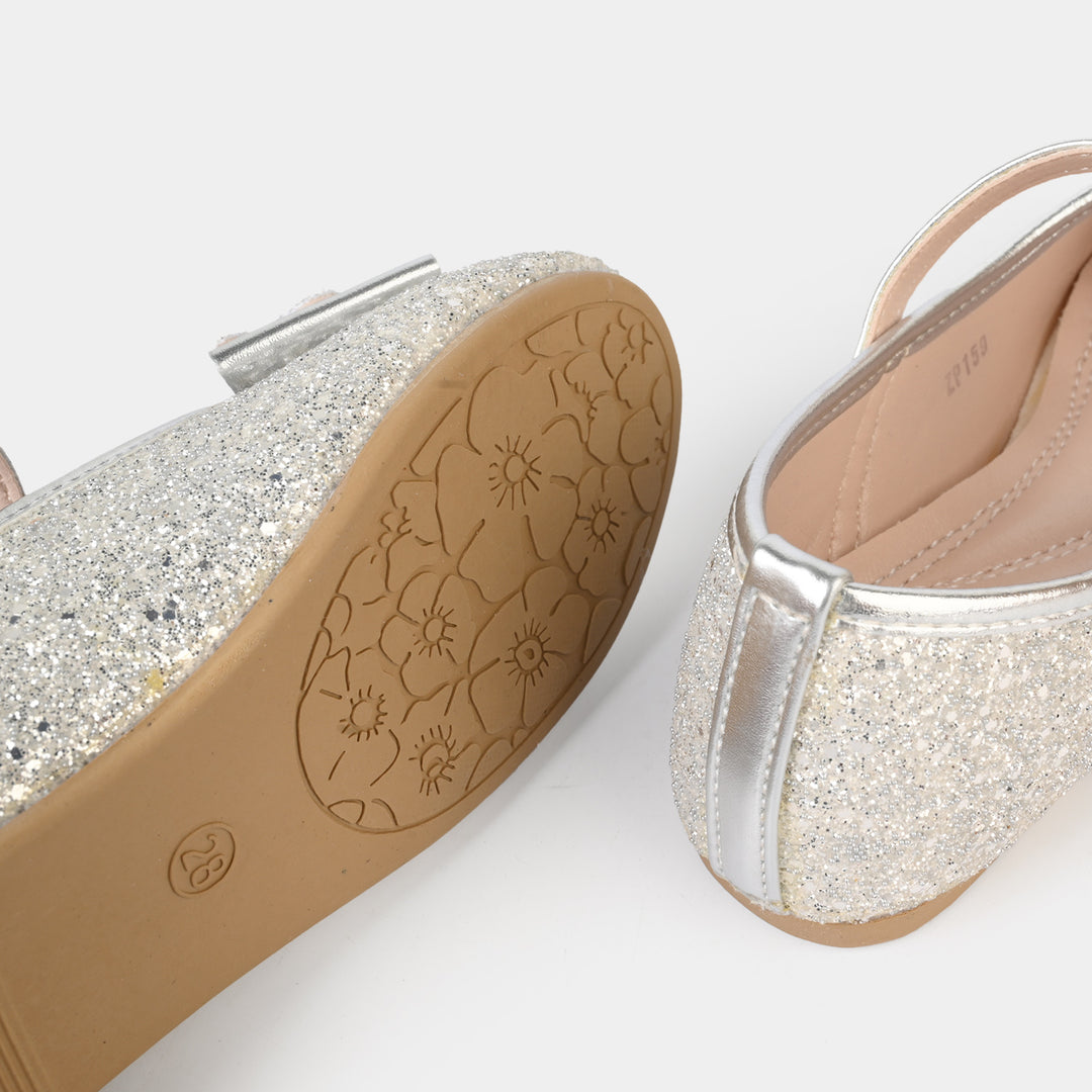 Girls Pumps ZP-164-SILVER