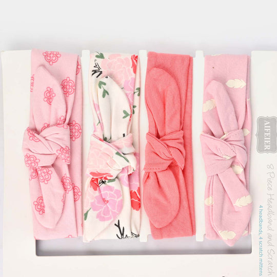 8-Piece Baby Headband & Mittens Set