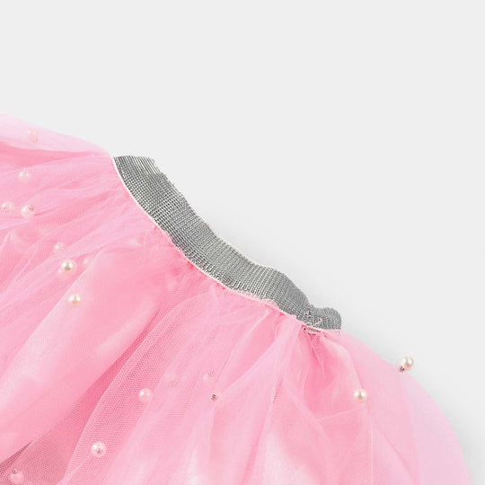 Infant Girls Net Skirt Pearl-Pink