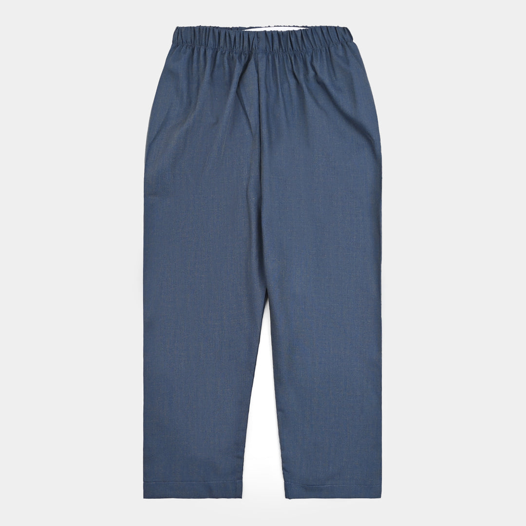 Boys Poly Viscose 3 Piece Suit (Monotone)-Blue