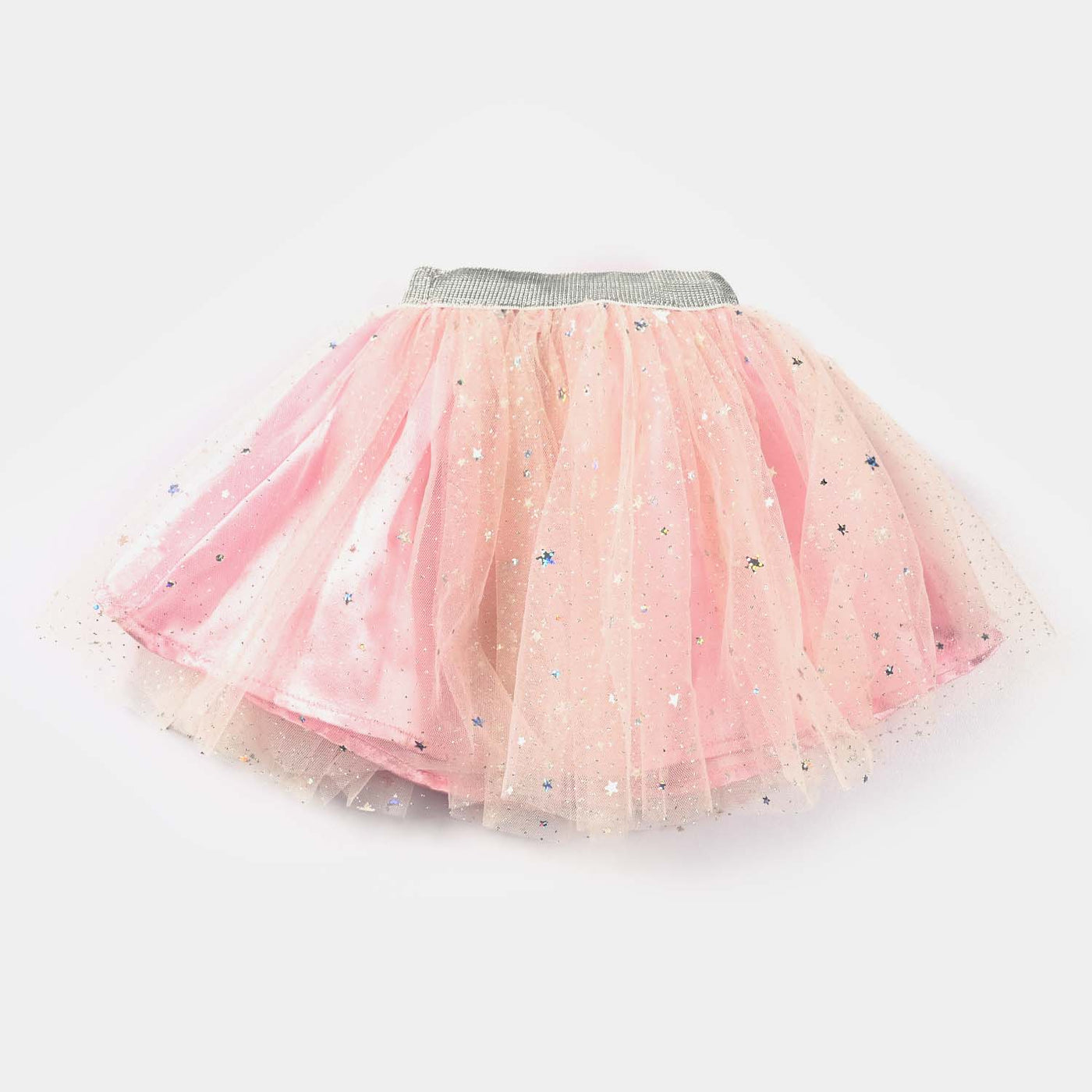 Infant Girls Net Skirt Fancy Stars-Peach