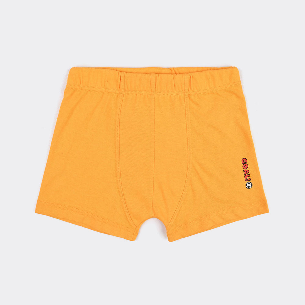 Boys Cotton Jersey Boxer-Goal-Yellow