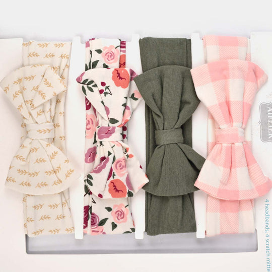 8-Piece Baby Headband & Mittens Set