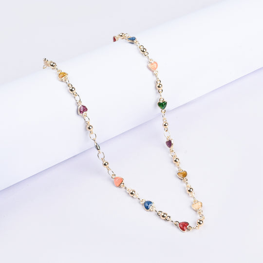 Girls Necklace With Golden Chain & Charm