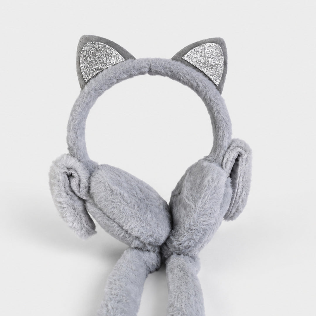 Interactive Moving Ear Plush Winter Earmuffs