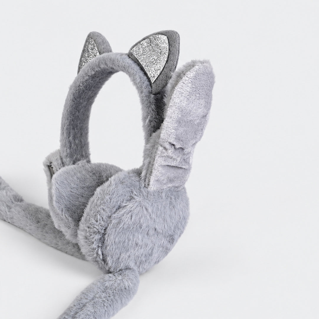Interactive Moving Ear Plush Winter Earmuffs