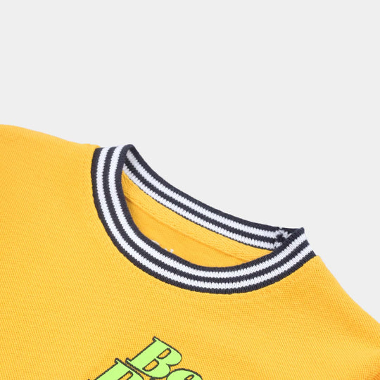 Boys Cotton Pk T-Shirt F/S Best Player-Citrus