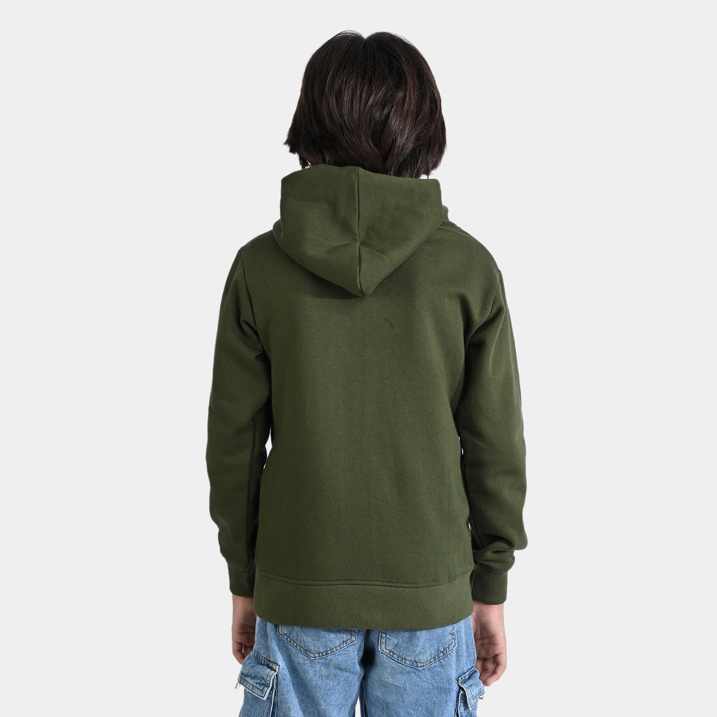 Boys Fleece Knitted Jacket 360 Degree-Rifle.Green