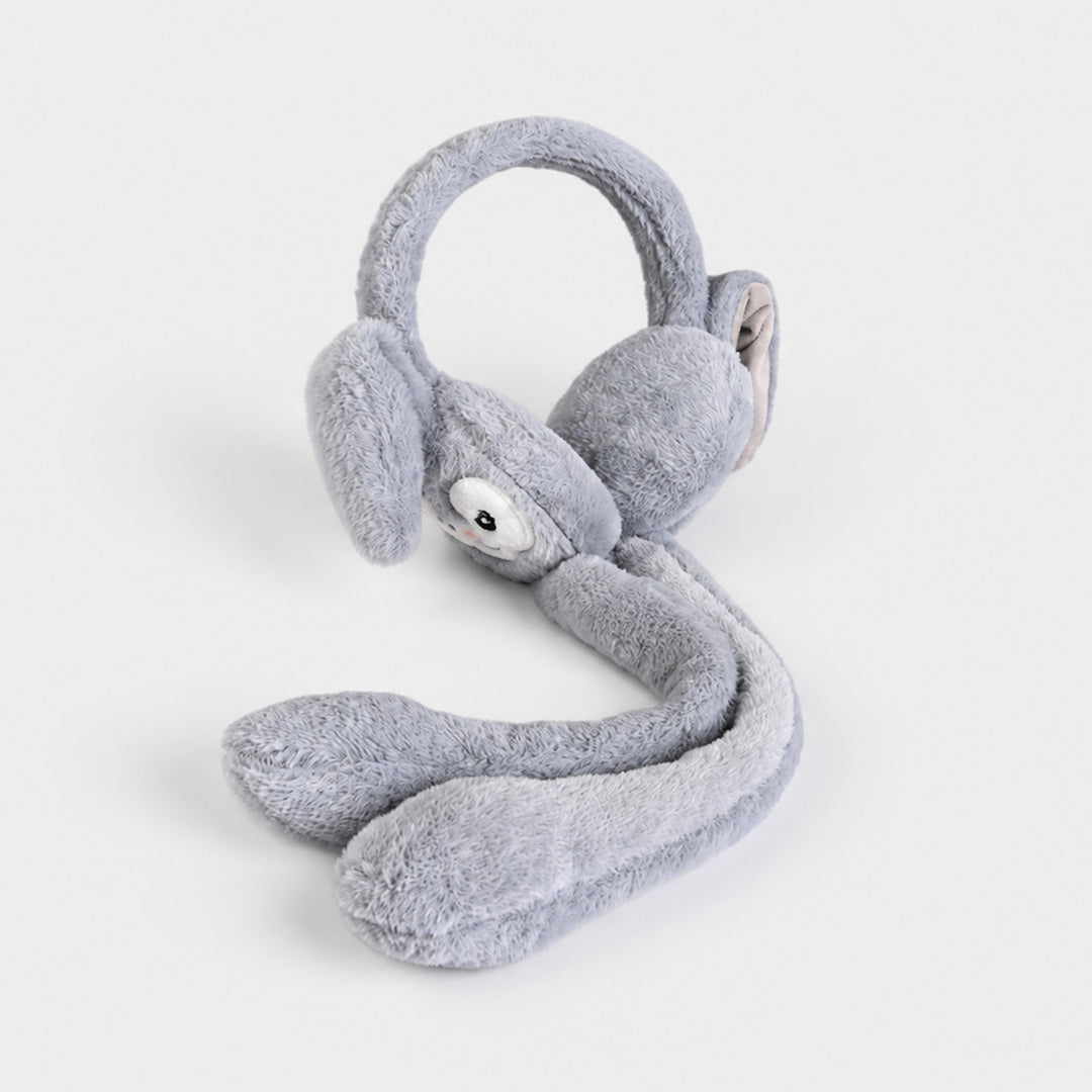 Interactive Moving Ear Plush Winter Earmuffs