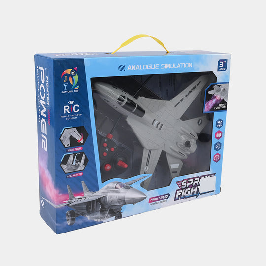 Remote-Control High-Speed Fighter Jet with Light & Spray