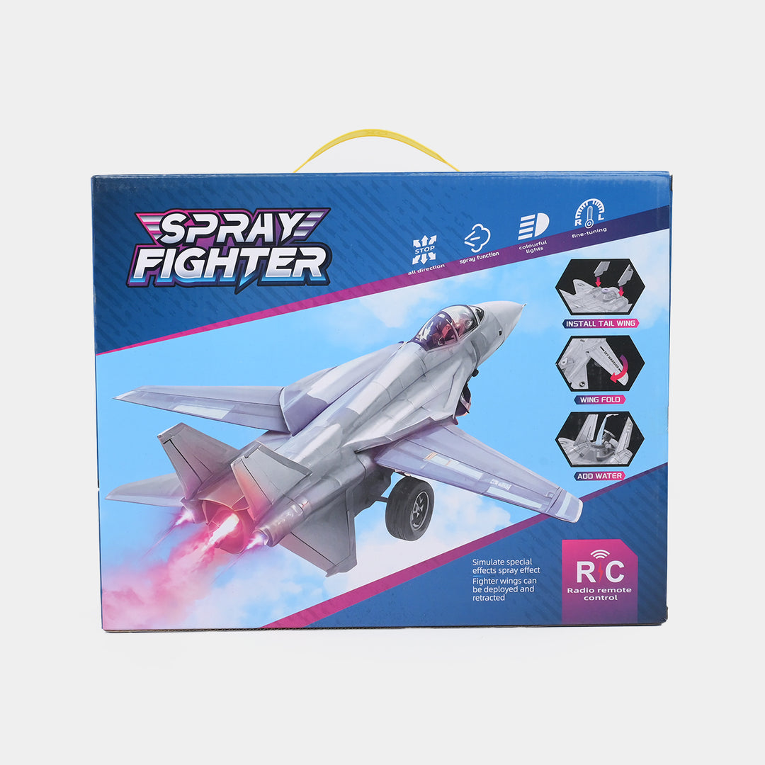 Remote-Control High-Speed Fighter Jet with Light & Spray