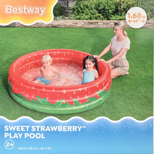 Sweet Strawberry Inflatable Pool 66" x 15"