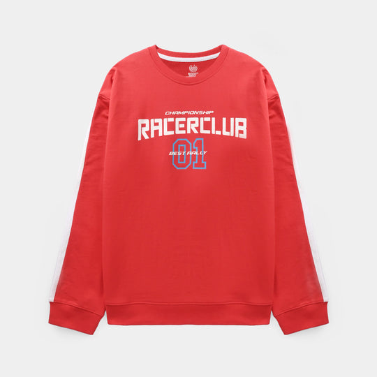 Teens Boys Jersey/Terry Sweatshirt Racerclub-C.Red