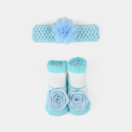 Baby Socks Booties with Headband | 3-12M