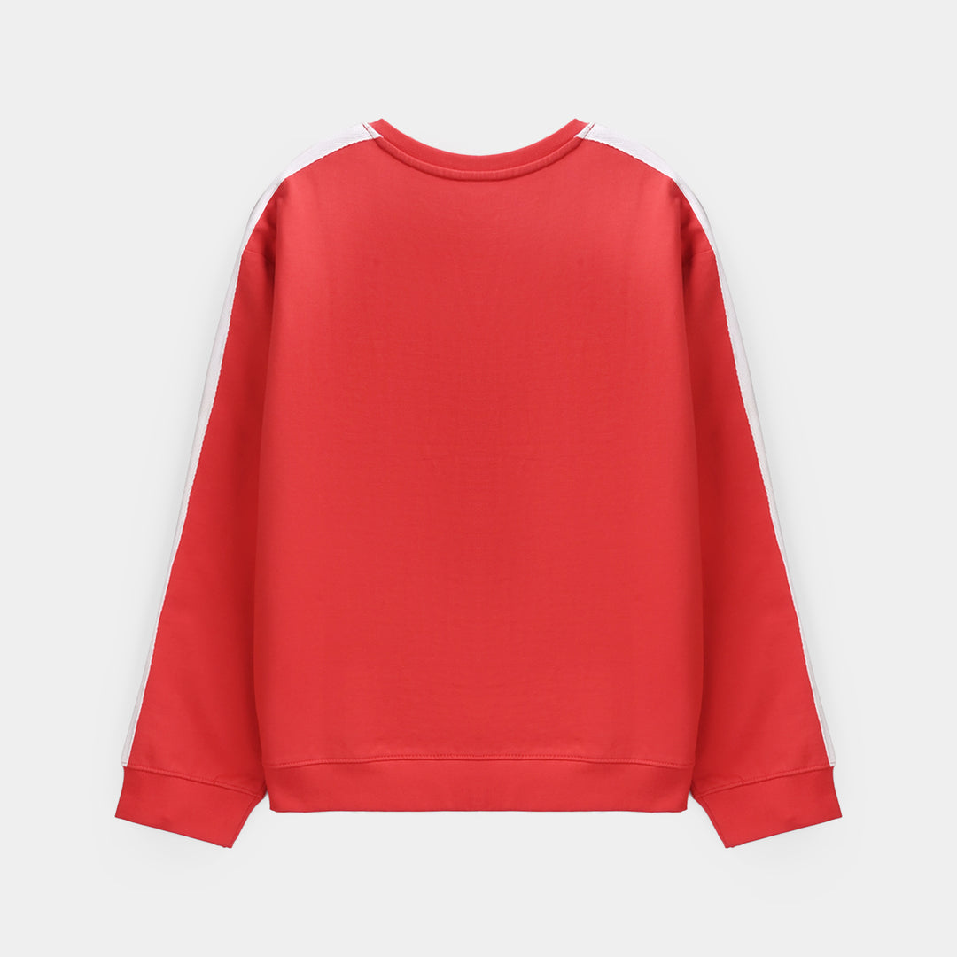 Teens Boys Jersey/Terry Sweatshirt Racerclub-C.Red