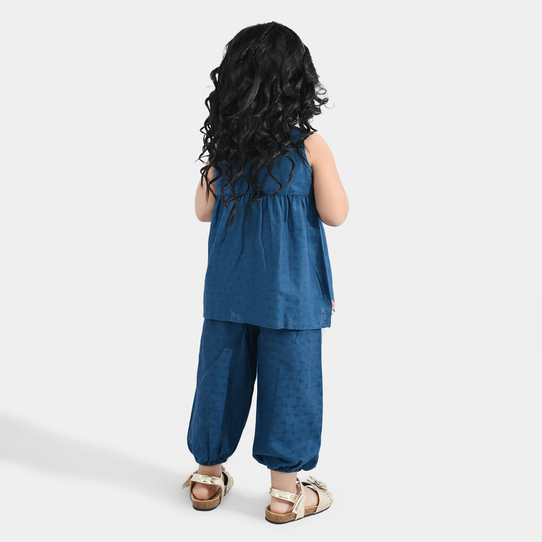 Infant Girls Jacquard Emb 2Pcs Little Deer-Teal