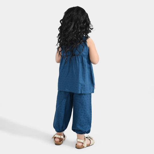 Infant Girls Jacquard Emb 2Pcs Little Deer-Teal