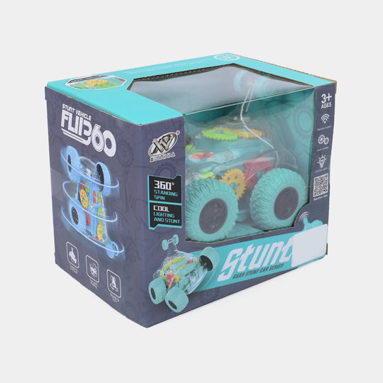 Remote Control Transparent Gear Flip 360 Stunt Vehicle