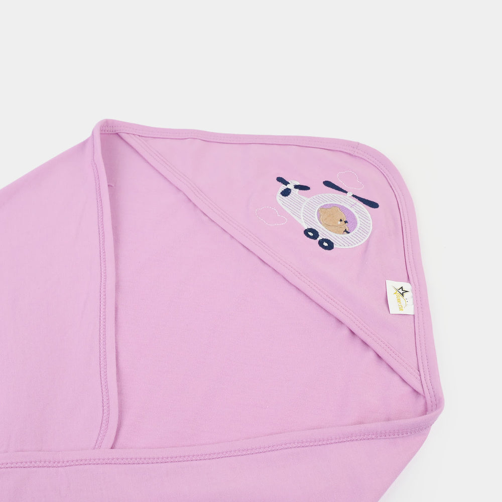 Baby Hooded Wrapping Sheet + 6Pcs Washcloths