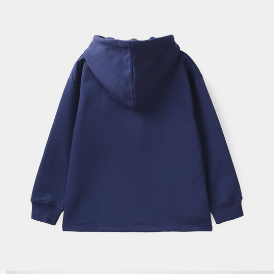 Teens Girls Jersey/Terry 2 Piece Suit Bow-NAVY