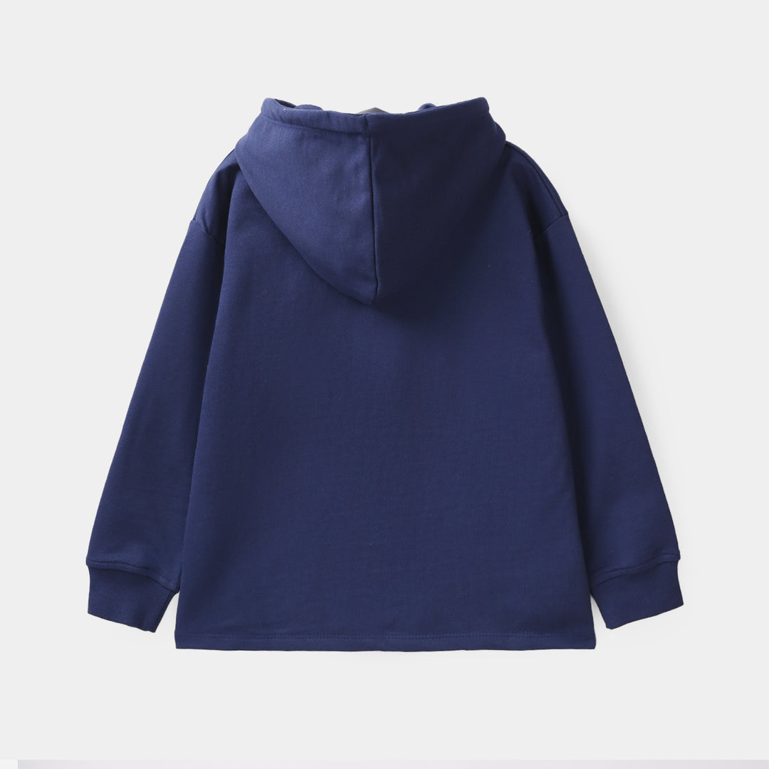 Girls Jersey/Terry 2 Piece Suit Bow-NAVY