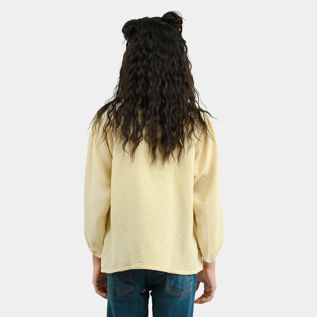 Girls Gauze Casual Top Vanilla-Cream