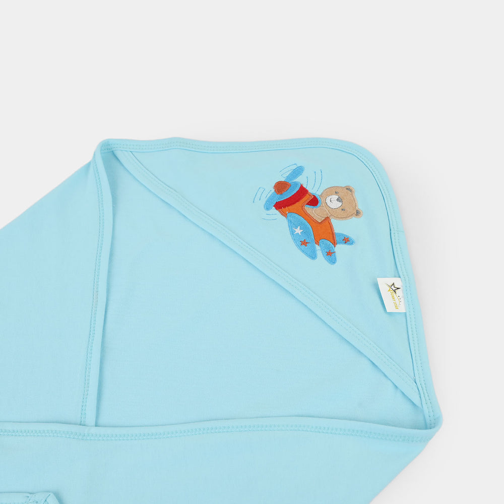 Baby Hooded Wrapping Sheet + 6Pcs Washcloths