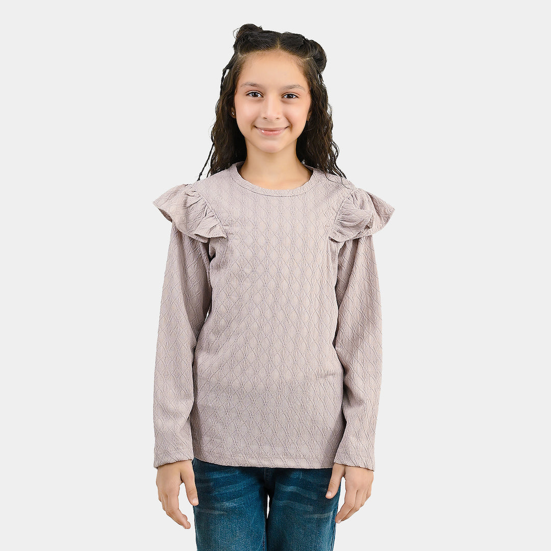 Girls Lycra Jersey T-Shirt F/S Moments-Purple