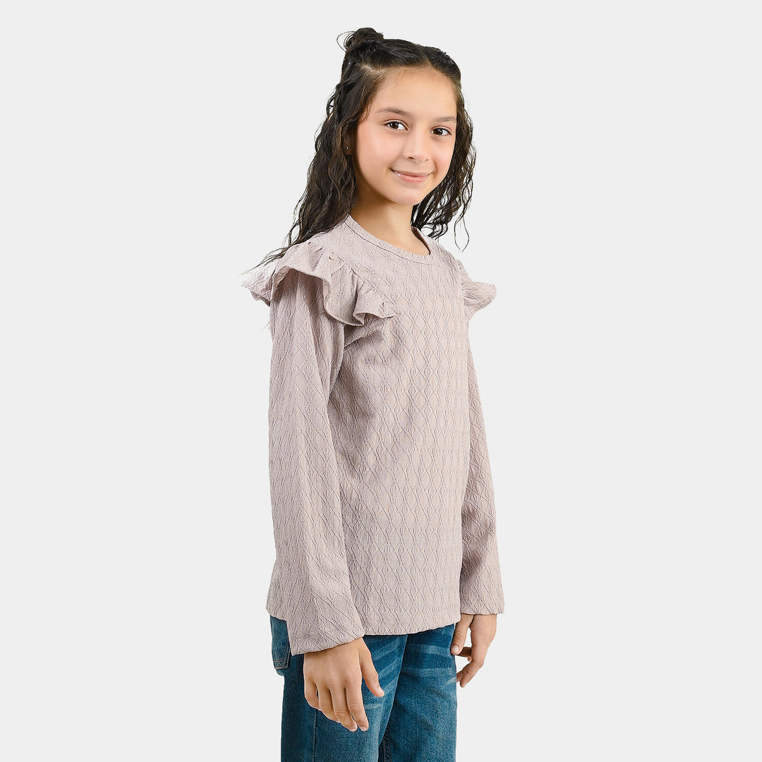 Girls Lycra Jersey T-Shirt F/S Moments-Purple