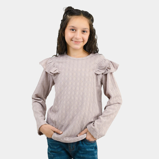 Girls Lycra Jersey T-Shirt F/S Moments-Purple