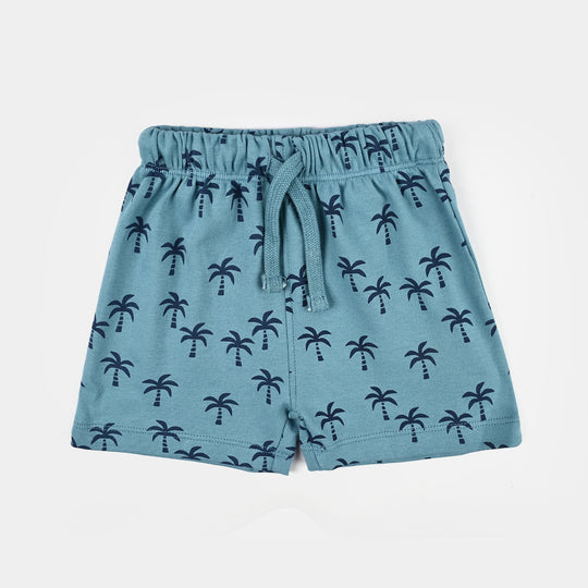 Infant Boys Cotton Interlock Suit Palm Wave-BLUE