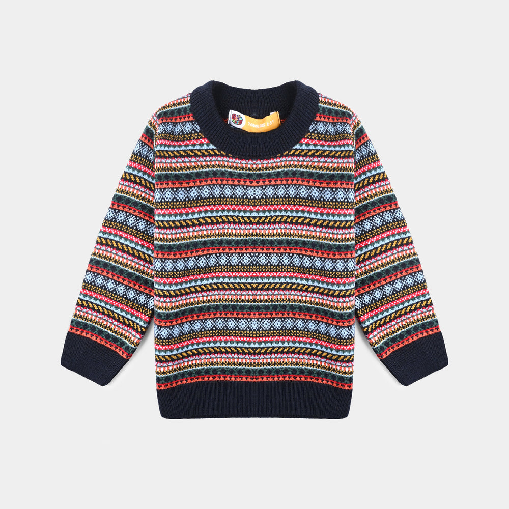 Boys Acrylic Sweater Tribal-Multi