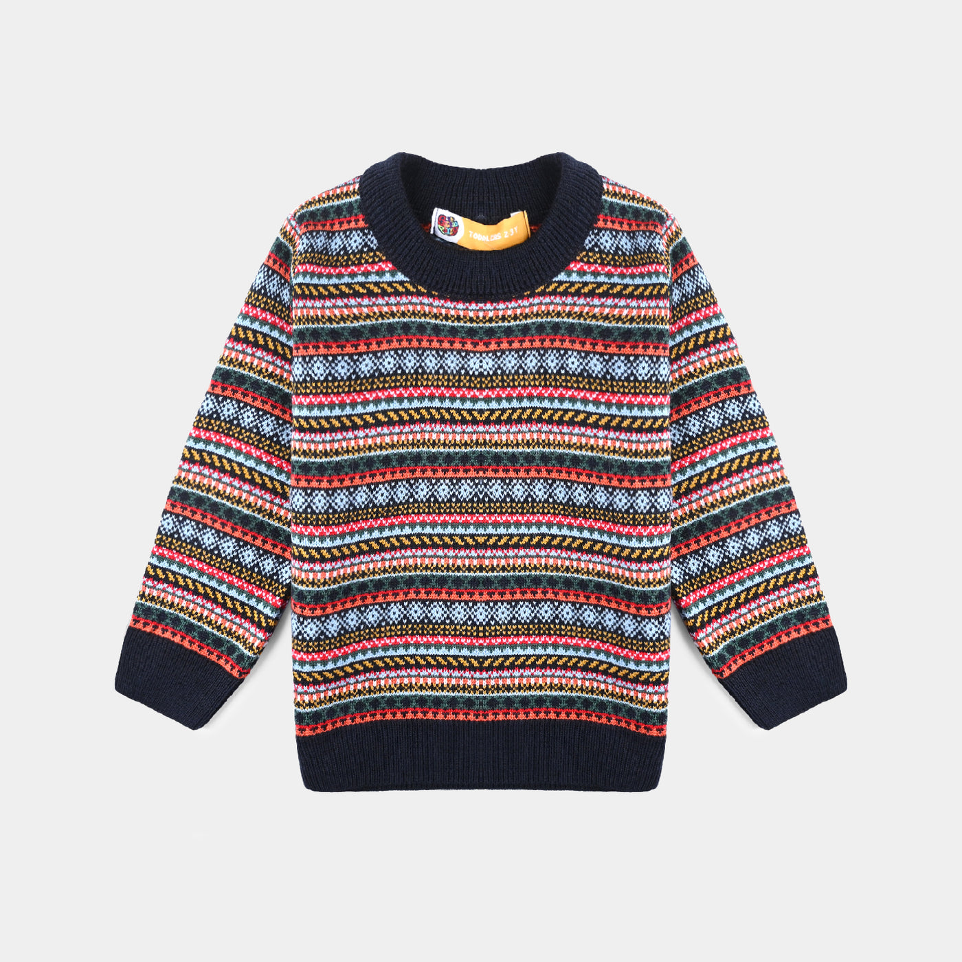 Boys Acrylic Sweater Tribal-Multi