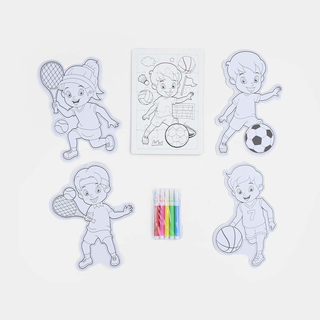 DIY Color-Your-Own Cutouts & Marker Set