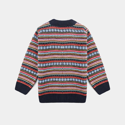 Boys Acrylic Sweater Tribal-Multi