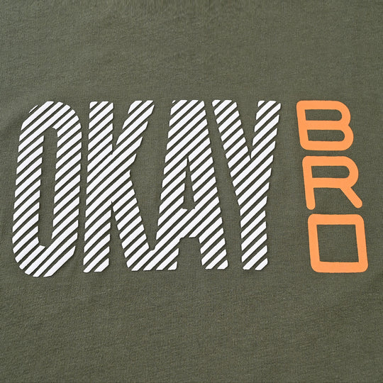 Boys Cotton Jersey T-Shirt F/S Okay Bro-Rifle Green