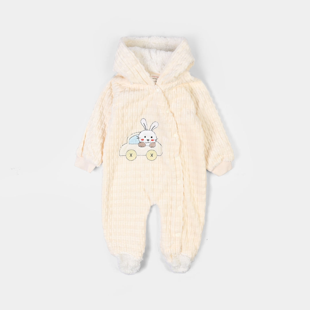 Infant Unisex Sherpa Romper BB051-1P - Yellow