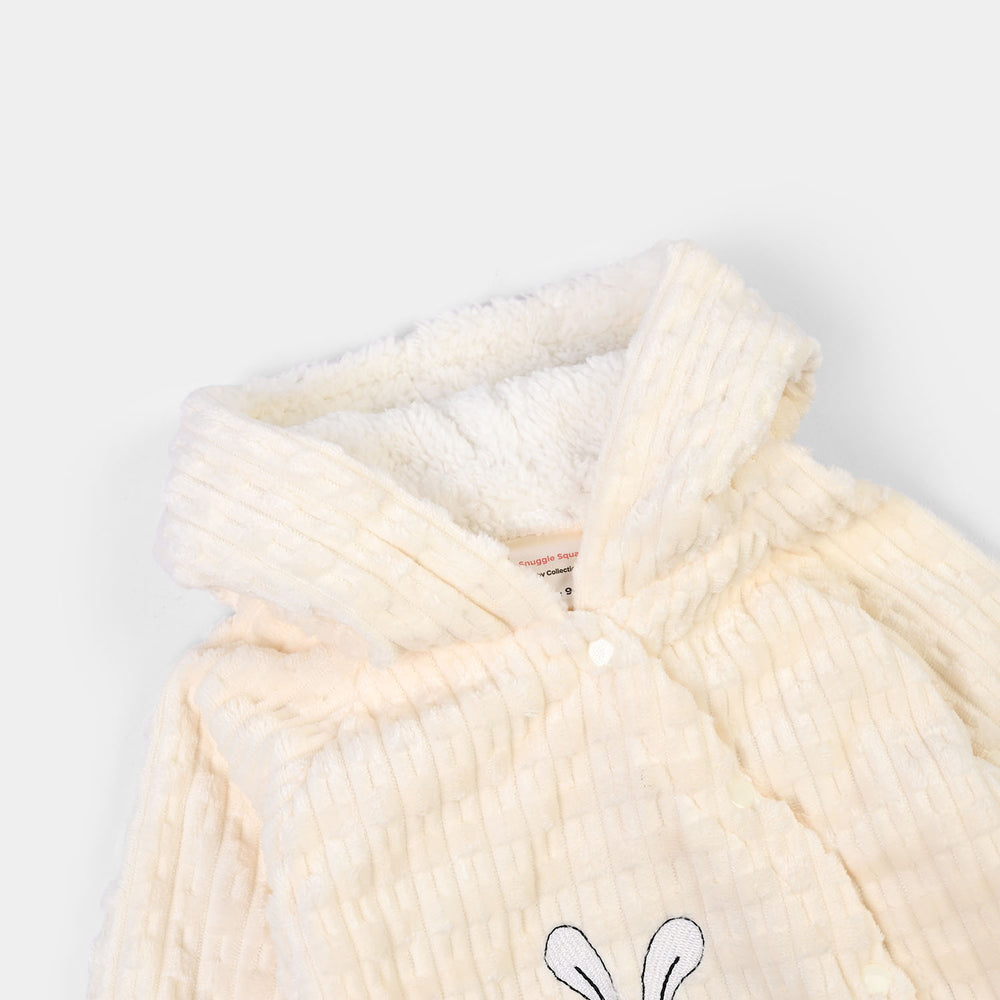 Infant Unisex Sherpa Romper BB051-1P - Yellow