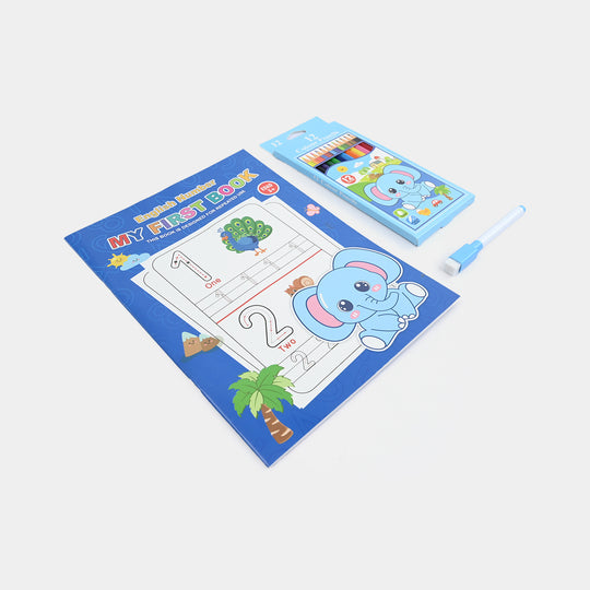 Reusable Tracing Set with 12 Color Pencils &amp; Dry-Erase Marker