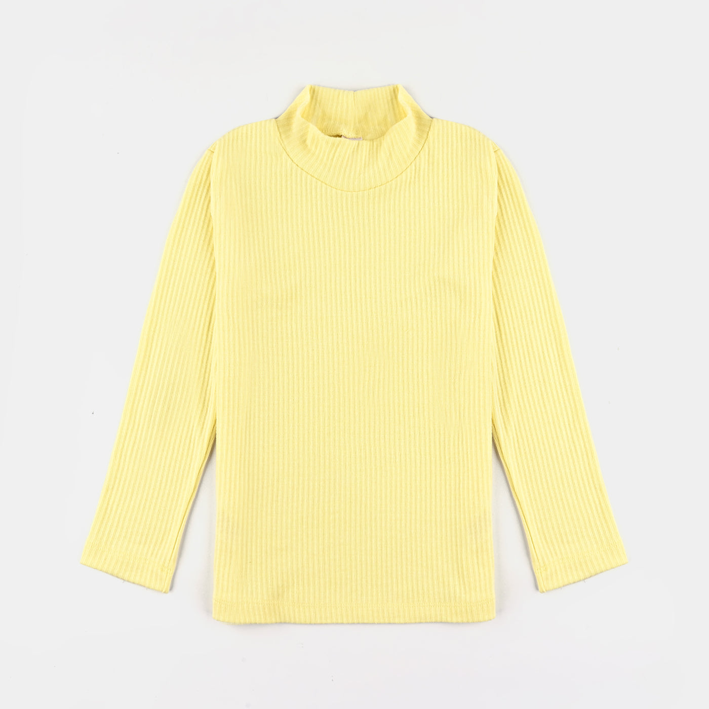 Kids Unisex Turtle Neck T-Shirt-L.Yellow