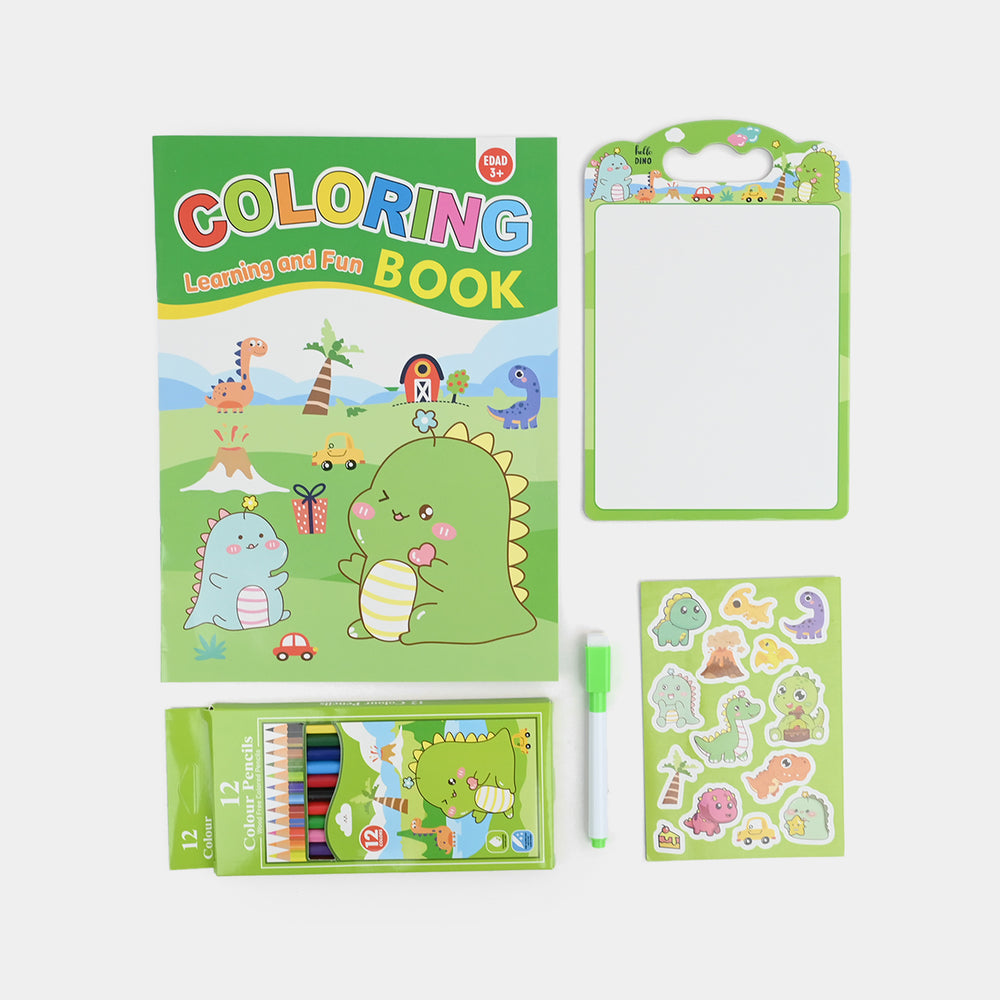Cute Learning & Fun Coloring & Sticker Activity Set