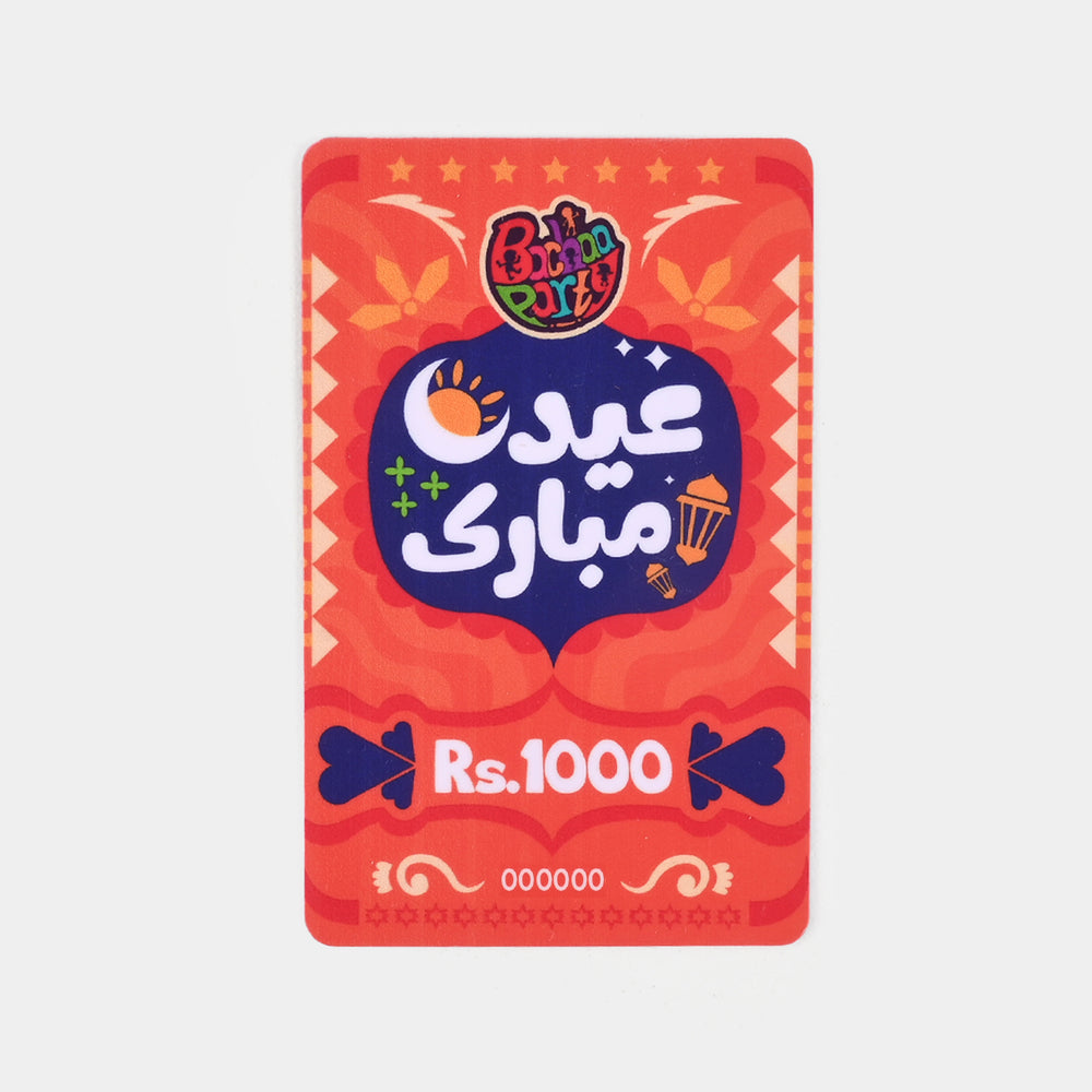 Bachaa Party Eidi Gift Card | In Stores Only | Rs.1000