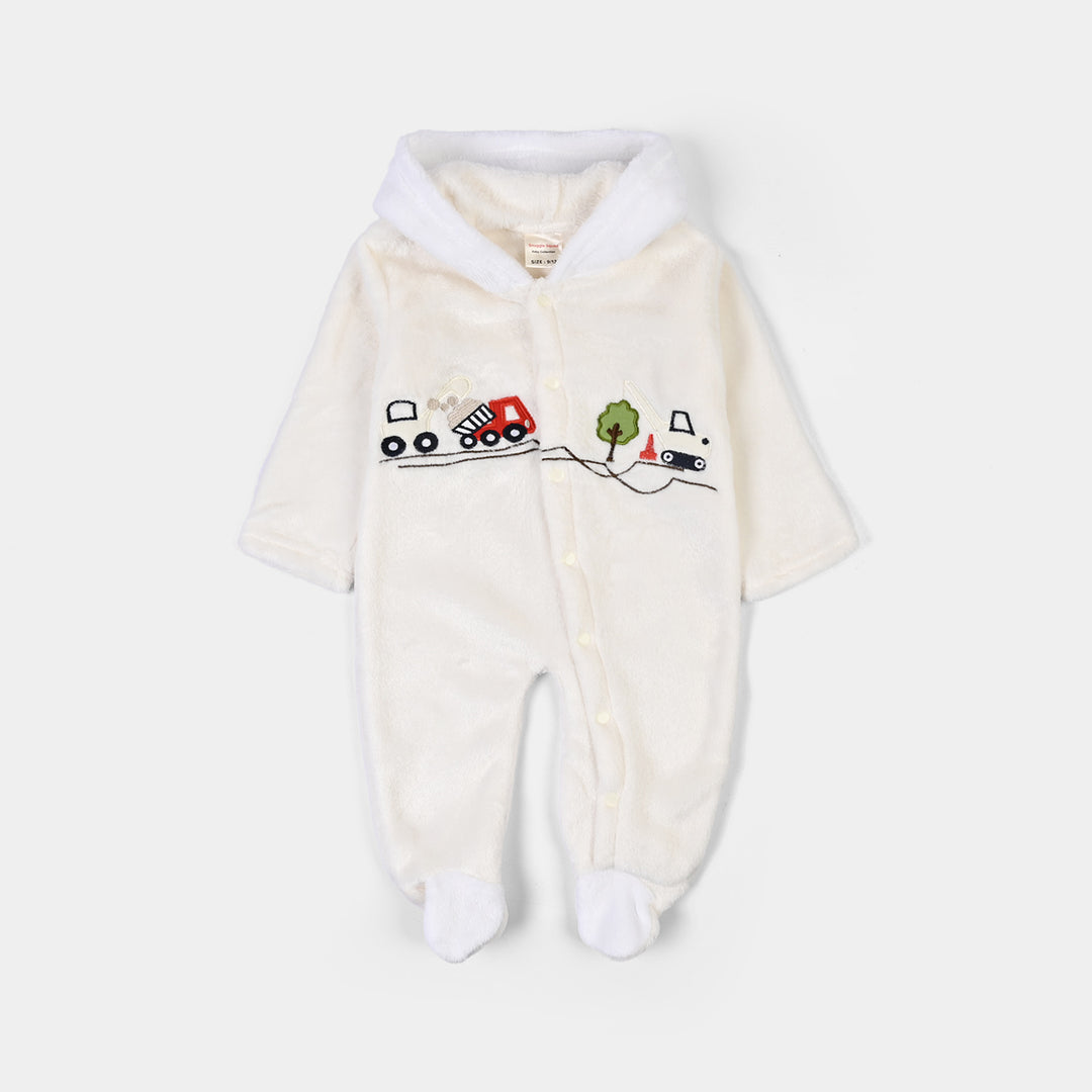 Infant Unisex Sherpa Romper SH112-1P - Off White