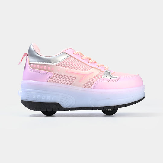 Boys Skate Shoes 116-1-PINK